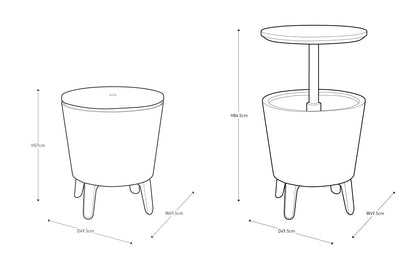 Tisch mit Tiefkühlfunktion Von Keter - aus Kunststoff, zur Verwendung im Freien, Gartenmöbel