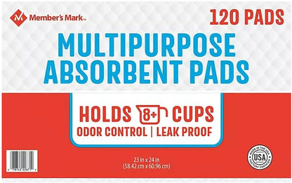 Member's Mark almohadillas para orejas de entrenamiento absorbentes multiusos, 23 x 24 pulgadas (120 quilates)