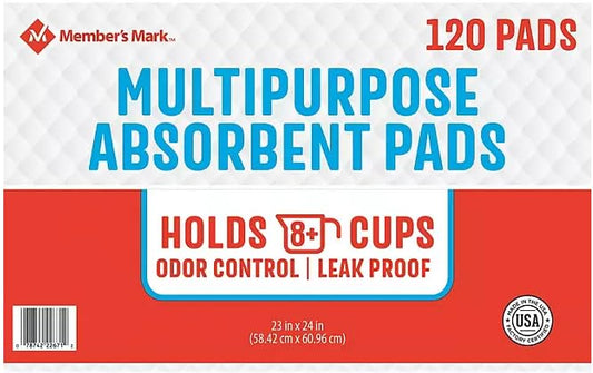 Member's Mark almohadillas para orejas de entrenamiento absorbentes multiusos, 23 x 24 pulgadas (120 quilates)