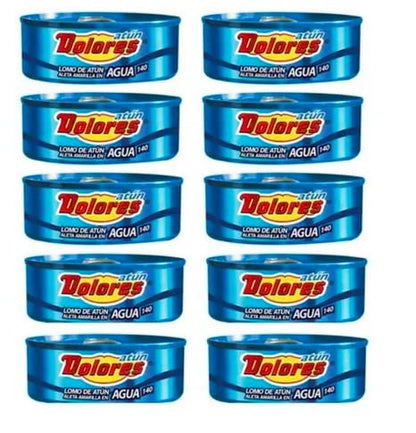 Dolores - Atun Dolores en agua - 10 latas de 140 gramos