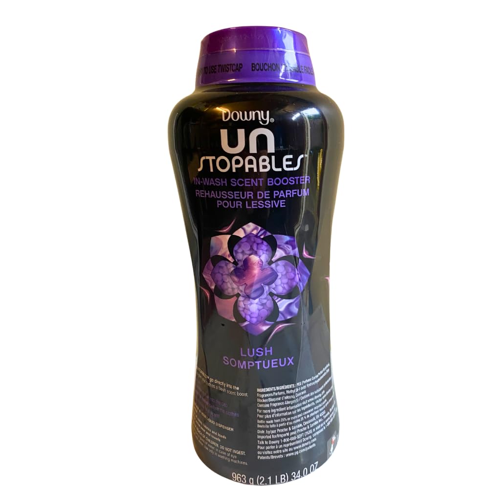 Downy Unstopables Lush - Cuentas elevadoras de olor en lavado, 963 g