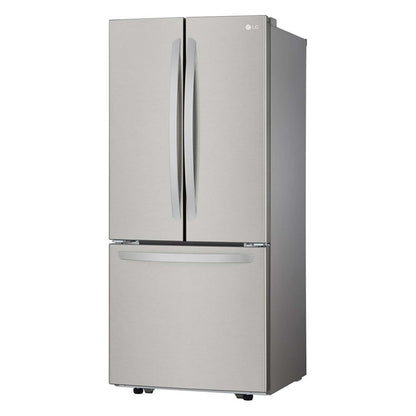 Refrigerador LG French Door 22 pies cúbicos, Acero Inoxidable con Autodiagnóstico Smart Diagnosis, descongelacion automatica, gris, modelo GF22BGSK