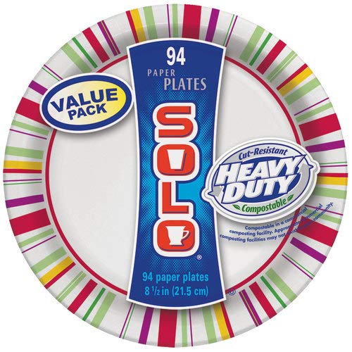 SOLO - Solo Heafty Duty - Platos de papel, 94 unidades (paquete de 2)