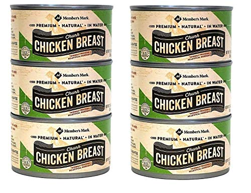 (Pack 6 piezas) Pechuga de Pollo Premium Natural en Trozos en Agua 354gr.