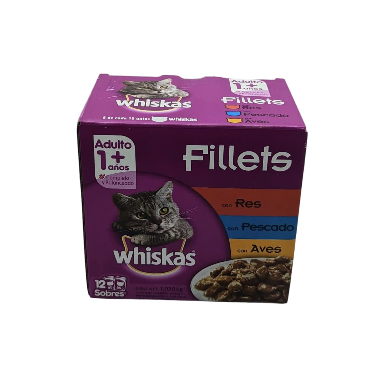 Whiskas - Sobre para Gato Adulto 1+años 12