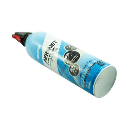 Sililmex - Silimex Aerojet 360° Kit de Limpieza para Ordenador (660 ml, Filtro de Aire de presión, Keyboards) Azul, Color Blanco