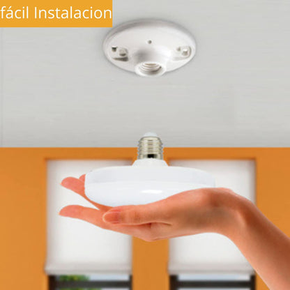 Tecnolite - Tecnolite Lámpara de techo LED, 2 piezas, luz de día, base E27, 12 vatios