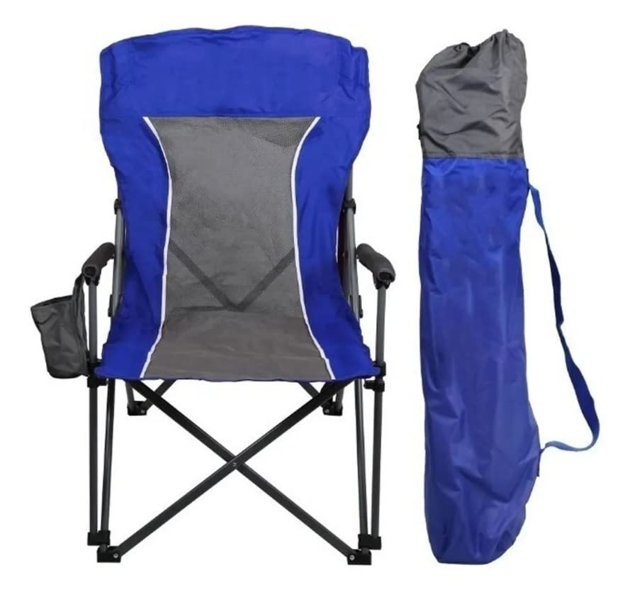 Member's Mark Silla de Descanso con portavasos Extra Grande descansabrazos Duro y reposacabezas acojinados con Funda incluida. Capacidad de 147 kg, azul
