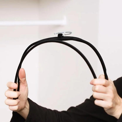 RIVARRO - RIVARRO - Ganchos para Ropa de Terciopelo, 50 Unidades, Caja, Color Negro, Perchas de Ropa, Calidad Premium Gancho 360 Grados Ganchos