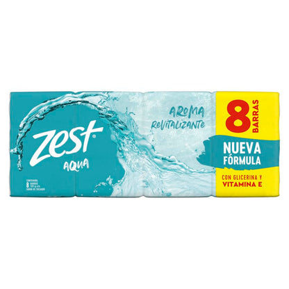 Zest - Jabón Zest Aqua paquete 8 piezas de 135gr c/u