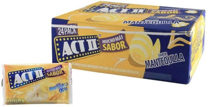 ACT II - PALOMITAS DE MAIZ PARA MICROONDAS ACT II SABOR MANTEQUILLA CAJA DE 1.92 KILOGRAMOS CON 24 SOBRES DE 80 GRAMOS BOTANA CINE SNACK FIESTA POSTRE NEGOCIO CASA COCINA