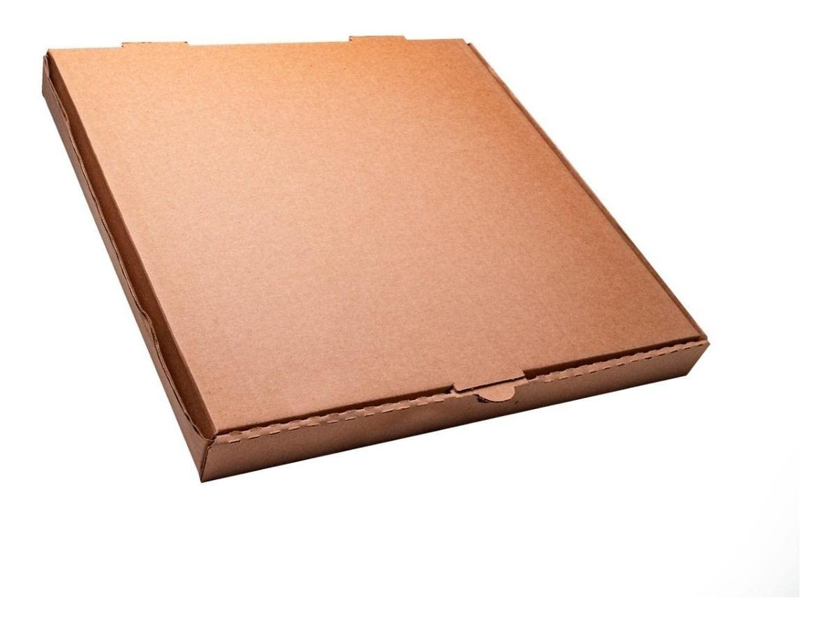 em-pack - 25 Cajas Para Pizza Kraft 40x40x4 Cms (16 Pulgadas)