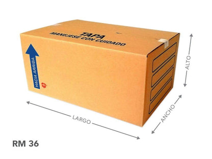 25 Cajas De Cartón Para Empaque 59.8x29.4x32.3 Cms Rm-36