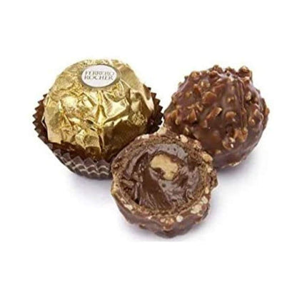 Ferrero Rocher - Estuche Paquete de Bombones Chocolate Ferrero Rocher 32 Unidades - Rellenos Con Pasta de cacao y Avellanas - Recubierta Por Una Capa de Chocolate