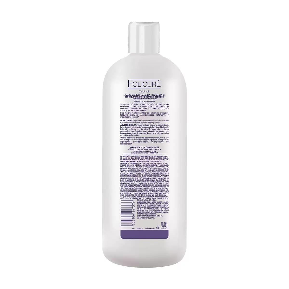 Folicure Shampoo Original Control Caída con Biotina 1.15L