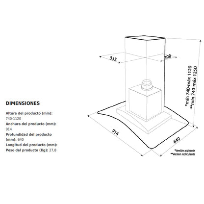 Campana Teka NC 970 CT ISLA 40489601