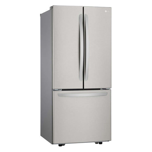 Refrigerador LG French Door 22 pies cúbicos, Acero Inoxidable con Autodiagnóstico Smart Diagnosis, descongelacion automatica, gris, modelo GF22BGSK