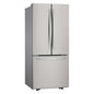 Refrigerador LG French Door 22 pies cúbicos, Acero Inoxidable con Autodiagnóstico Smart Diagnosis, descongelacion automatica, gris, modelo GF22BGSK