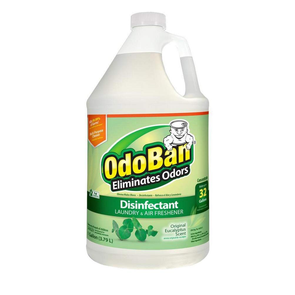 OdoBan desinfectante eliminador de olores y limpiador concentrado multiusos, 1 galón, eucalipto original (.4 caja (1-Gal))