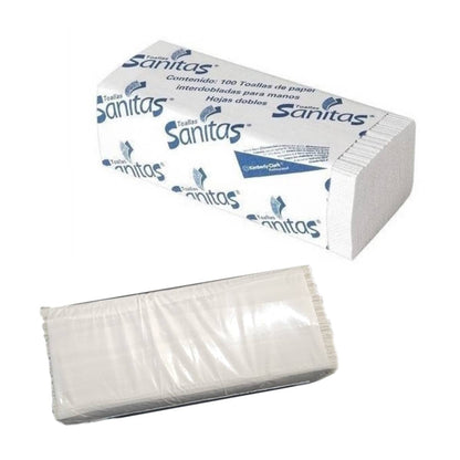KIMBERLY CLARK - KIMBERLY CLARK Toalla Interdoblada Sanitas 92231 Caja con 20 fajillas de 100 Piezas