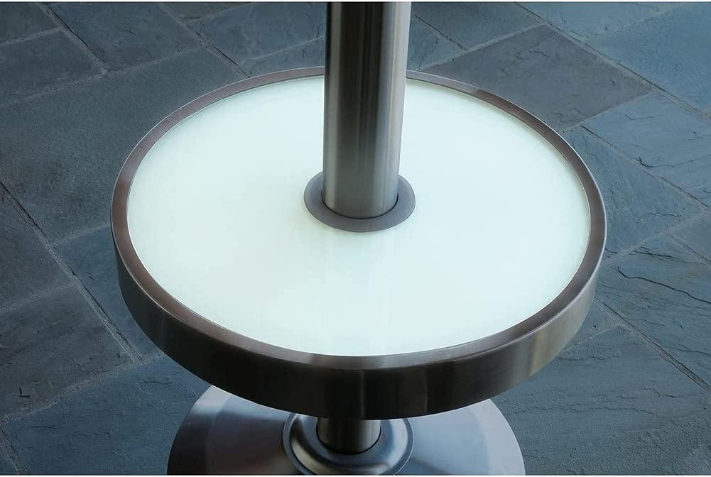 Member's Mark - Calentador de patio de bronce con mesa LED de hasta 48.000 BTU