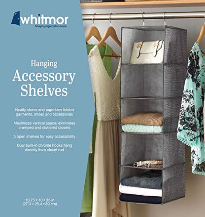 Whitmor Hanging Accessory Shelves Gray