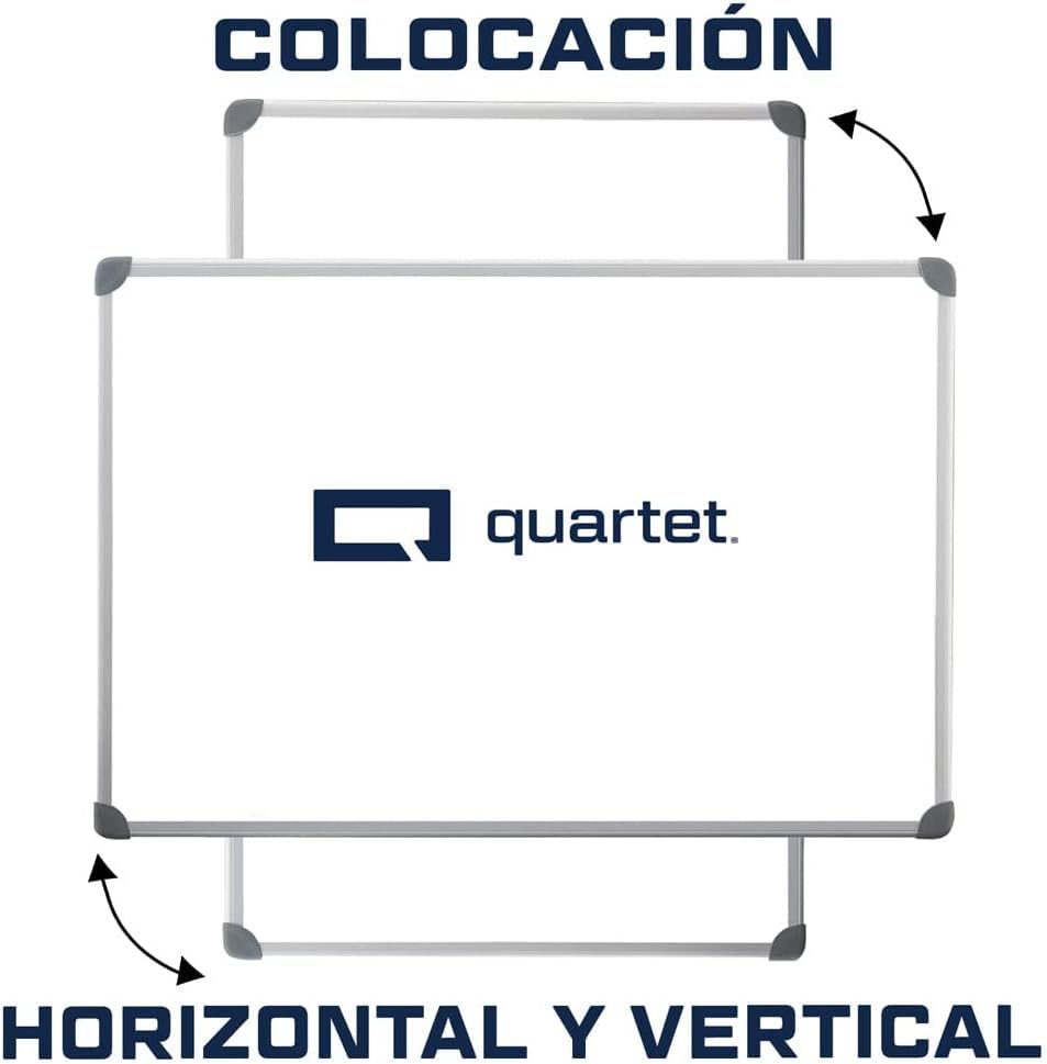 Quartet P3593 Pizarrón Borrado en Seco, Marco Aluminio 60 x 90 cm