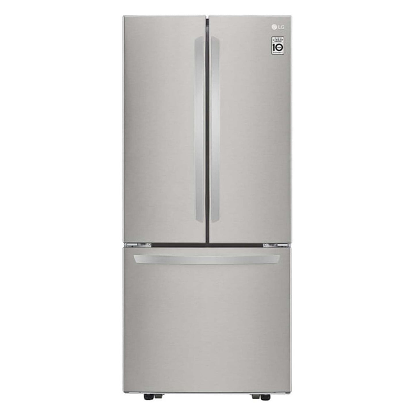 Refrigerador LG French Door 22 pies cúbicos, Acero Inoxidable con Autodiagnóstico Smart Diagnosis, descongelacion automatica, gris, modelo GF22BGSK