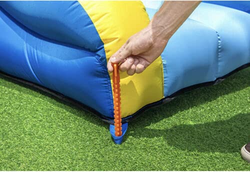Up, In & Over - Up, In & Over Wonder Hoops 10' Inflatable Bounce House Park with Basketball and Slide. 126' L x 120' W x 84' H