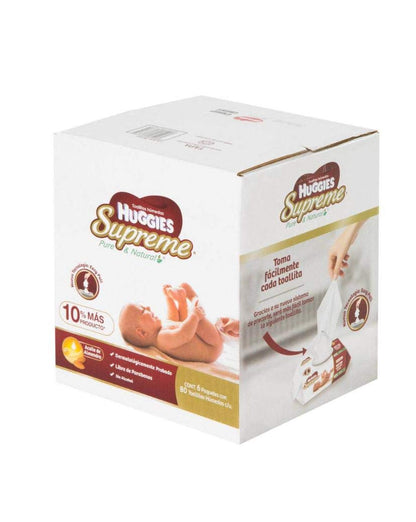 HUGGIES - Toallitas Húmedas Huggies Supreme 6 Pzas Con 80 Toallas cada pieza