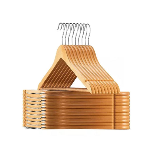 RIVARRO - Ganchos Madera para ropa, Color Maple, Caja 30 Piezas