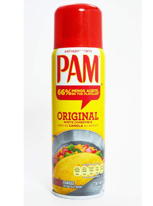 (3 Pack) PAM Aceite Comestible en Aerosol puro de Canola; Original, Antiadherente 141 g (Presentación puede variar)