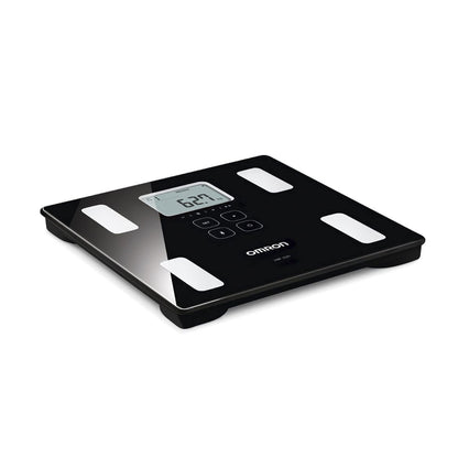 OMRON Báscula digital de composición corporal HBF-222T con 4 perfiles de usuario + invitado y memoria ilimitada