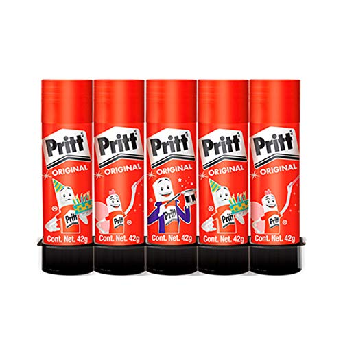 Pritt - LAPIZ ADHESIVO PRITT 42g c/u, PAQ. 5 PZAS