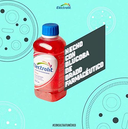 ELECTROLIT - Pack de 12 Suero Rehidratante Electrolit Fresa de 625 Ml