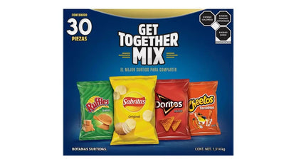 Pack de 30 Piezas Botanas Surtidas Sabritas