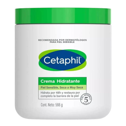 CETAPHIL, Crema Hidratante Grande 566g. Restaura Completamente la Barrera de la Piel, Clínicamente Probada, para Todo Tipo de Piel y Piel Sensible. Recomendada por Dermatólogos.