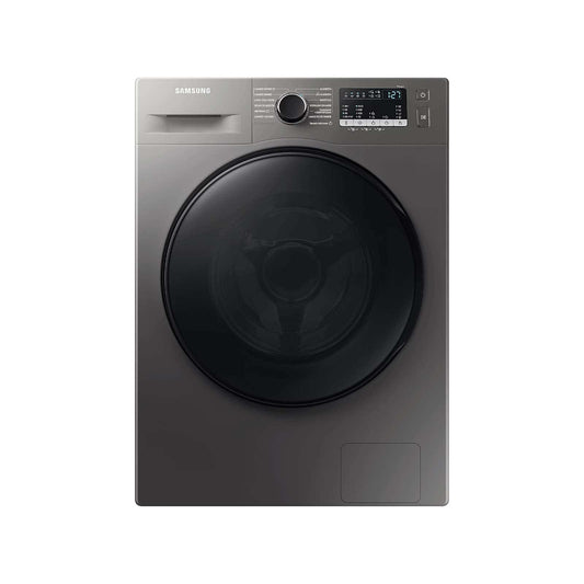Lavasecadora Samsung de 11 kg, carga frontal, acero inoxidable, durabilidad y eficiencia en el motor, higienicamente limpio Drum Clean, gris, modelo WD11T4046BX