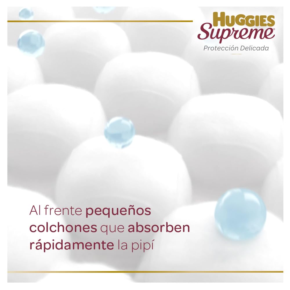 Huggies Supreme Pañal Desechable para Bebé, Etapa 1 Unisex, Caja con 240 Piezas, Ideal para Bebés de 3 a 5.5 kg