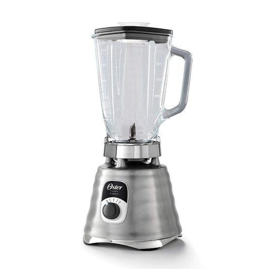 Oster - Licuadora clásica Oster cromada 3 velocidades vaso de vidrio BLST4655Z013
