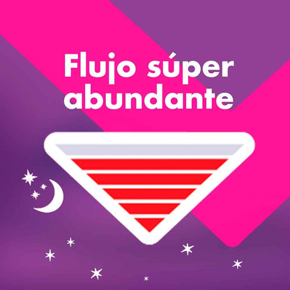 Saba Buenas Noches Con Alas; Toallas Femeninas Nocturnas Xl, Flujo Súper Abundante; 48 Toallas