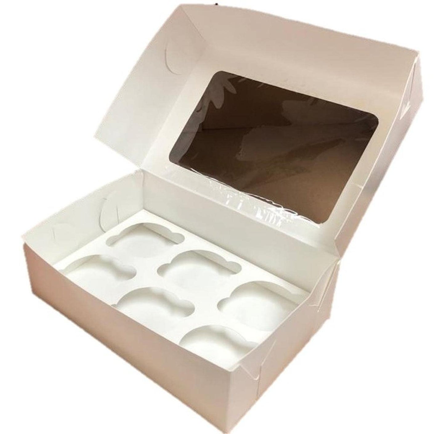 em-pack - 10 Cajas Para Cup Cake Para 6 Pzs 24 X 16 X 7.5 Mod 24063