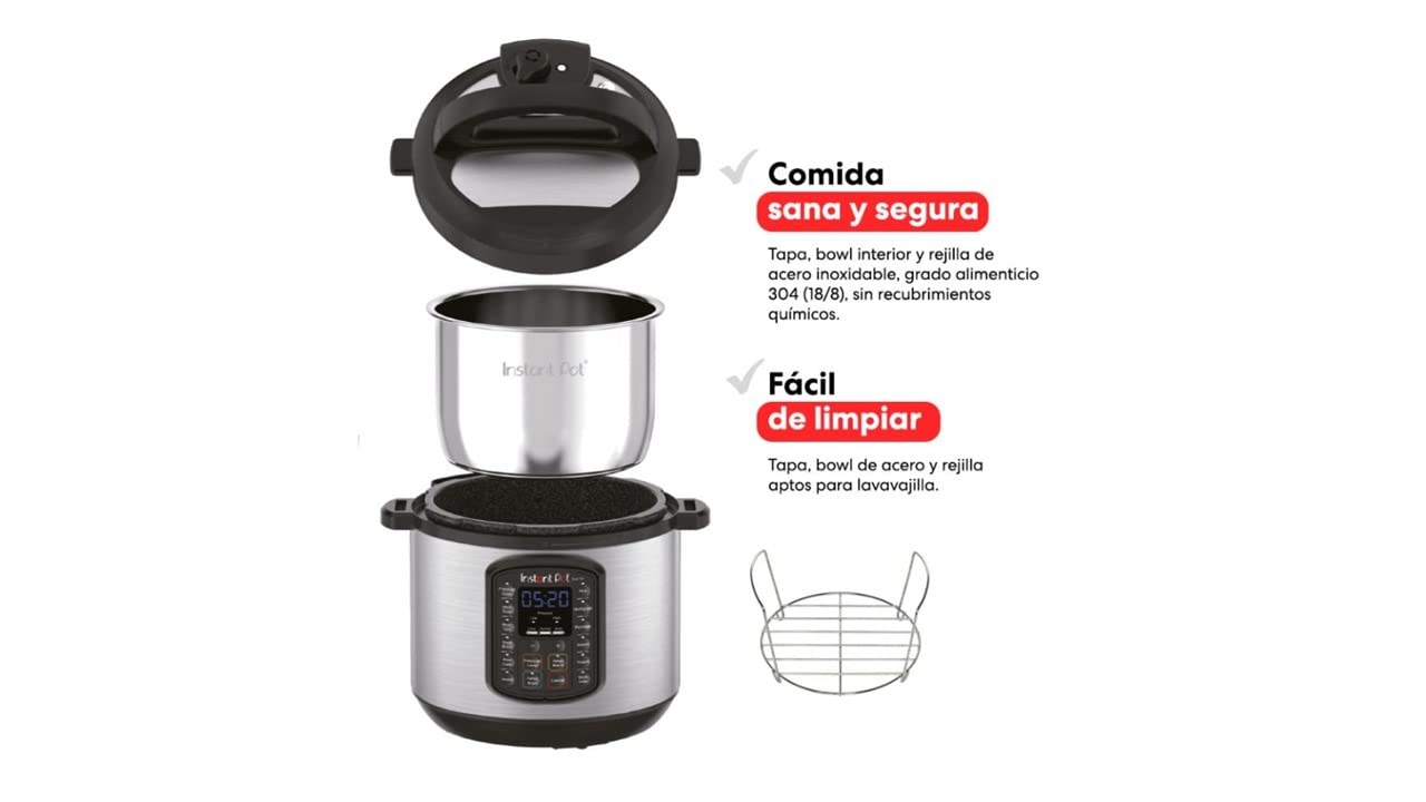 Instant Pot - Olla de Presión Eléctrica 9 en 1 Instant Pot Duo Gourmet