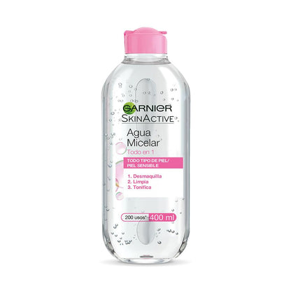 Garnier Skin Naturals Face Agua Micelar Desmaquillante para Todo Tipo de Piel, 400 ml