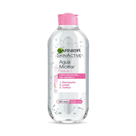 Garnier Skin Naturals Face Agua Micelar Desmaquillante para Todo Tipo de Piel, 400 ml