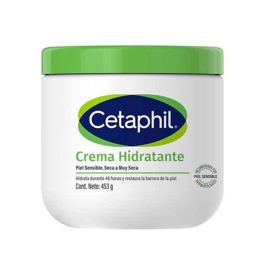 CETAPHIL Crema Hidratante 1 pz 453 g Restablece la Barrera Natural de la Piel en 1 Semana Recomendada por Dermatólogos para Piel Sensible