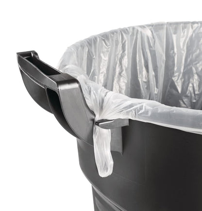 Rubbermaid Roughneck - Papelera enrollable, 32 galones, color negro