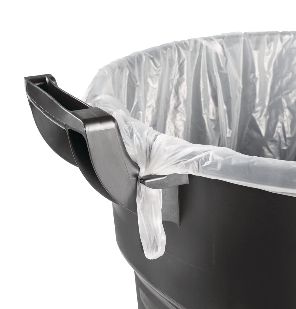 Rubbermaid Roughneck - Papelera enrollable, 32 galones, color negro