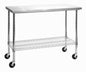 Member´s Mark - Mesa De Trabajo Acero Inoxidable Ruedas Todo Uso 49 Pulgadas