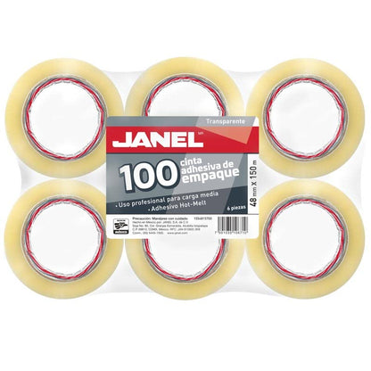 Janel - Cinta de empaque Janel transparente